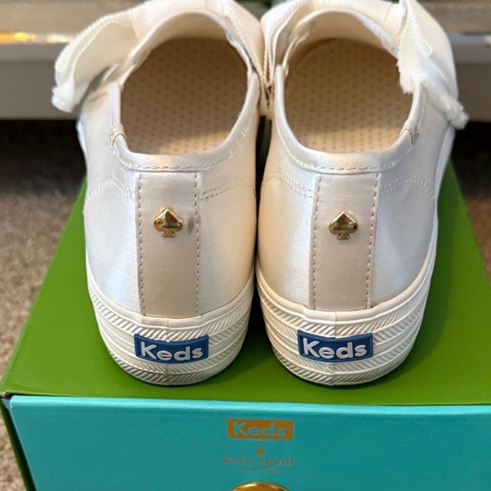 Keds Women's White Sneakers with Bow - Picture 2 of 5